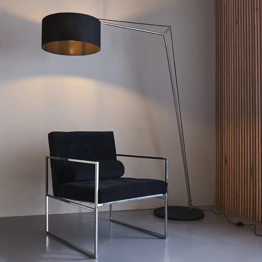 Ravenna Floor Lamp - Black, Cotton