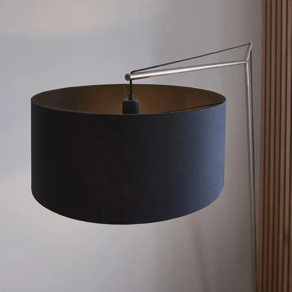 Ravenna Floor Lamp - Black, Cotton