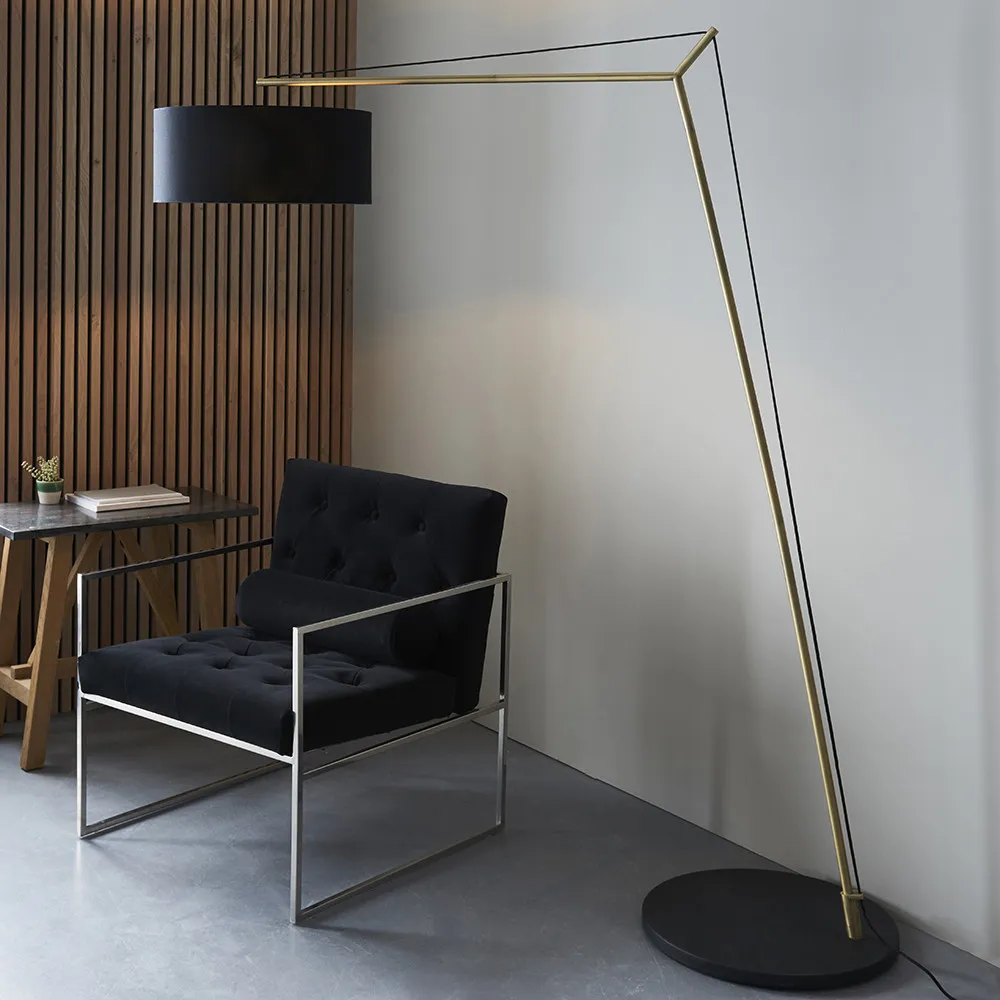 Ravenna Floor Lamp - Black, Cotton