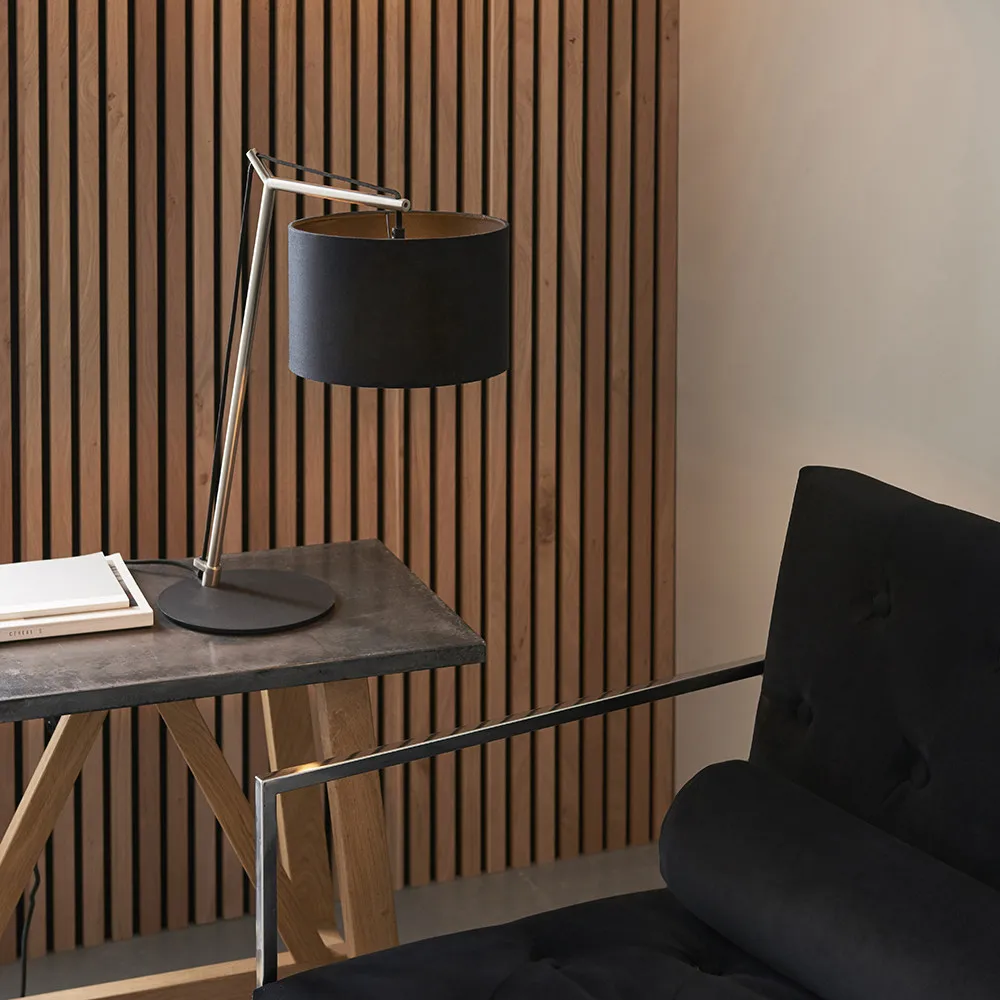 Ravenna Table Lamp - Black, Cotton