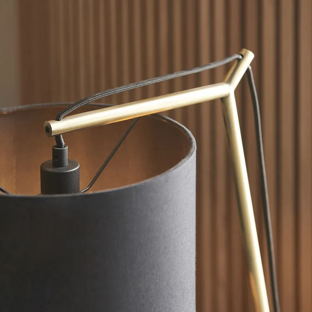 Ravenna Table Lamp - Black, Cotton