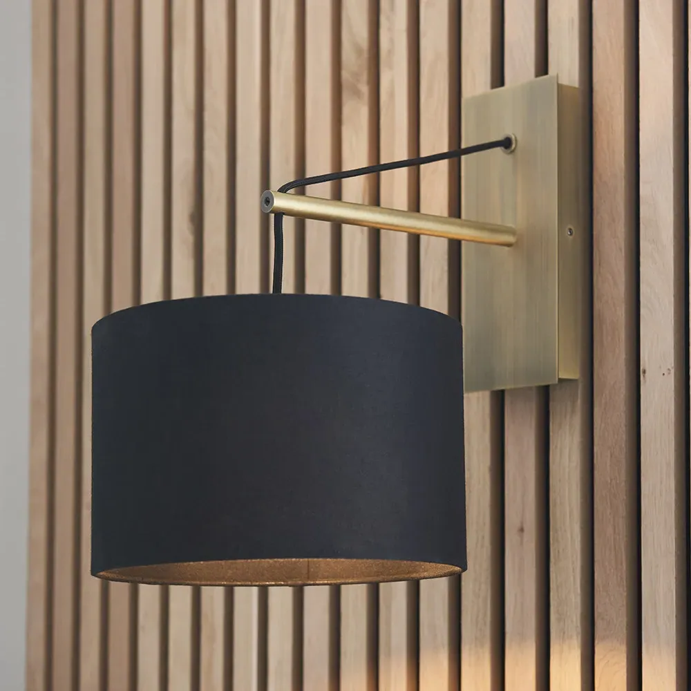 Ravenna Wall Lamp - Black, Cotton