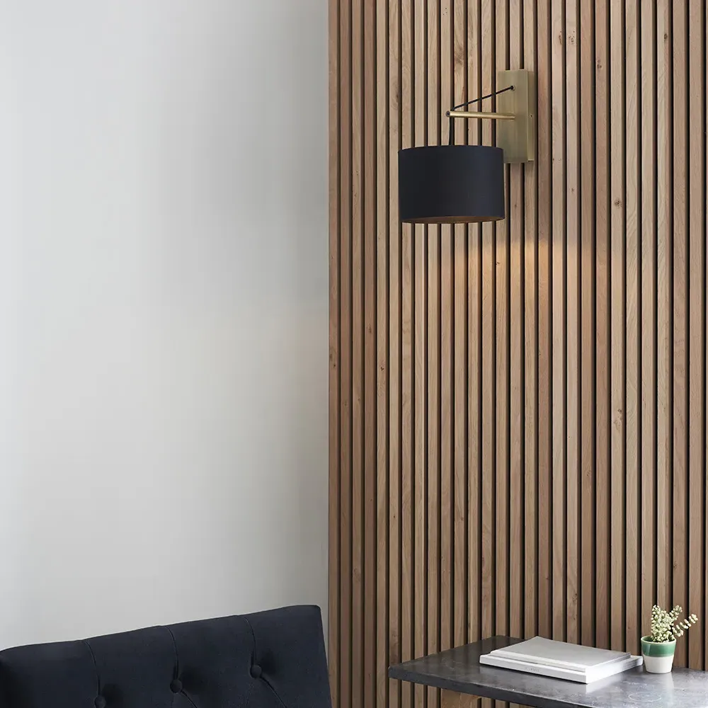 Ravenna Wall Lamp - Black, Cotton