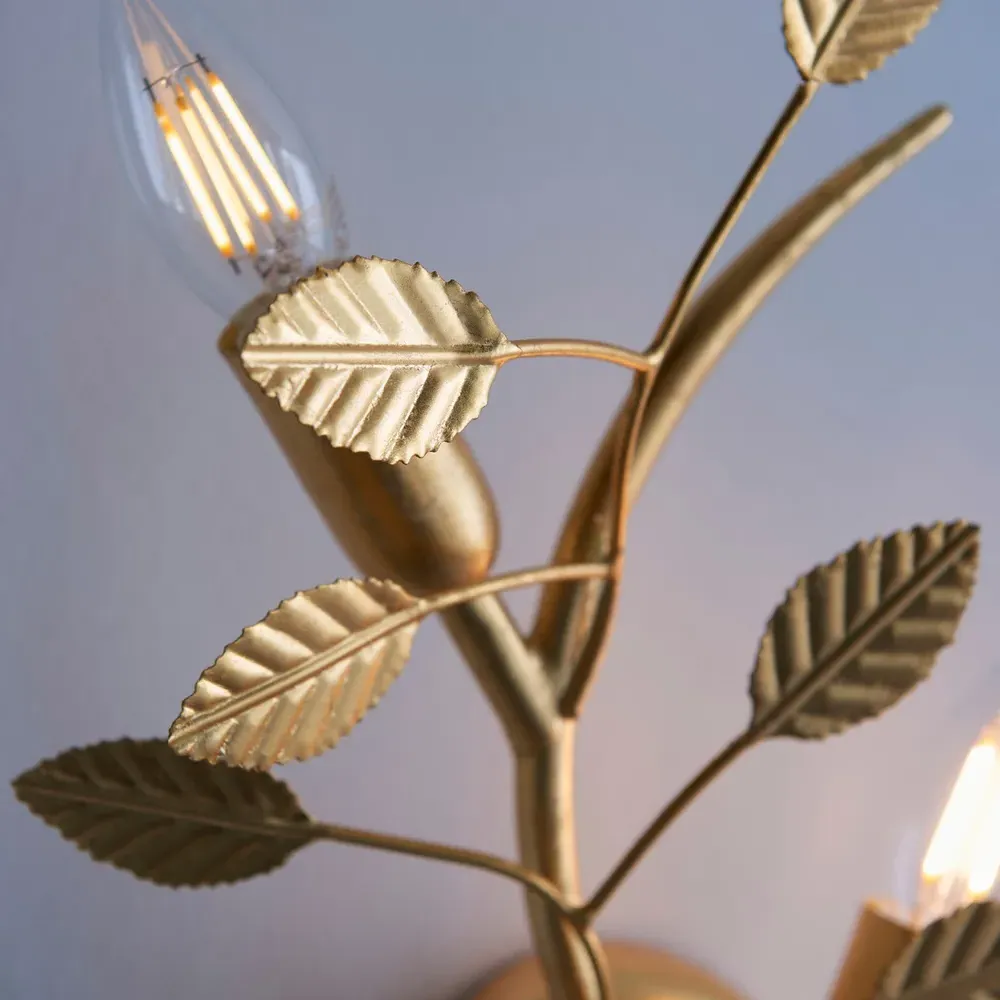 Reggio 2 Light Wall Light - Gold Leaf