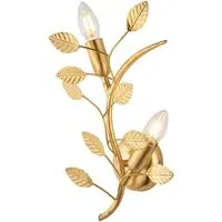 Reggio 2 Light Wall Light - Gold Leaf