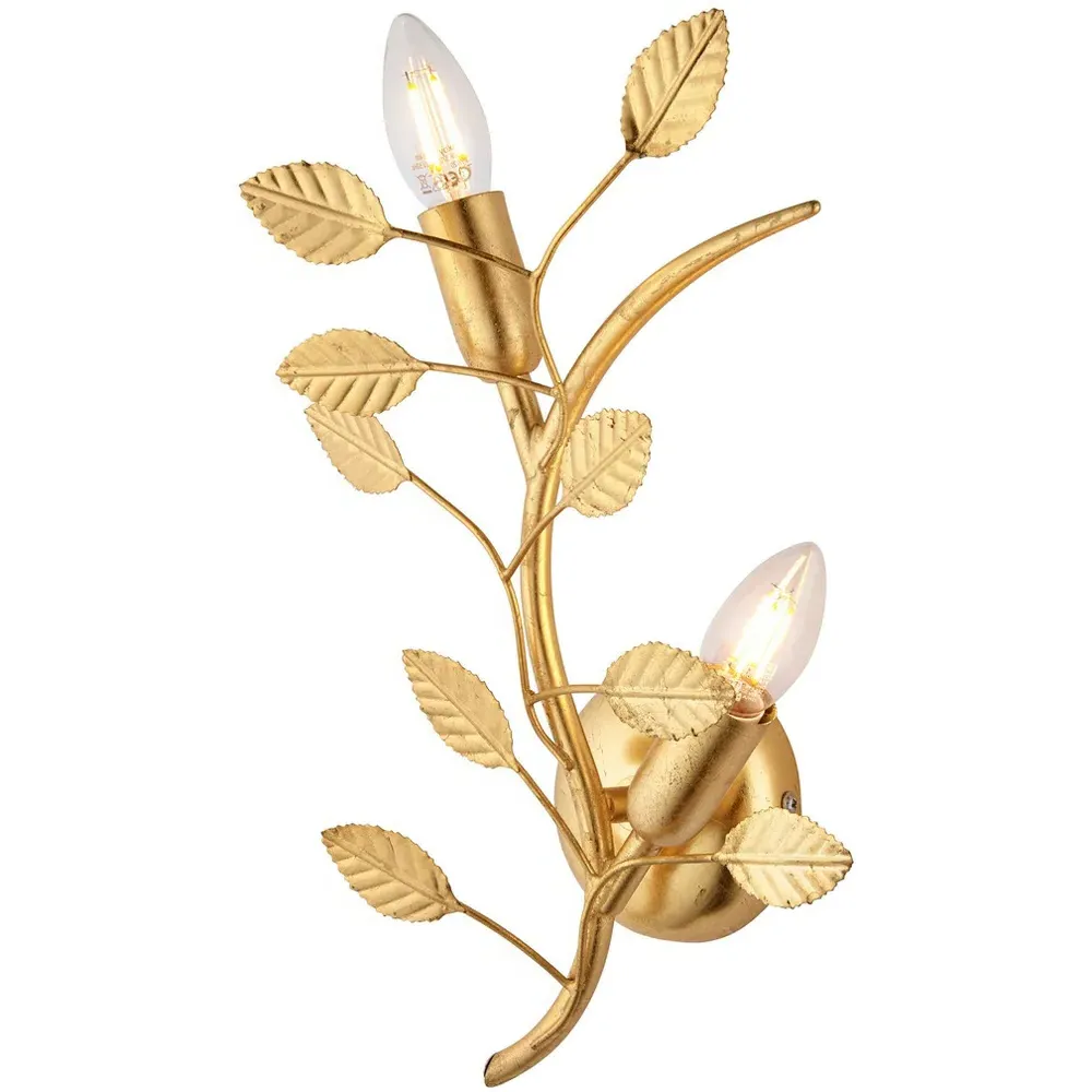 Reggio 2 Light Wall Light - Gold Leaf image