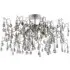 Rimini 3 Light Semi Flush Ceiling Light - Silver, Tinted Glass