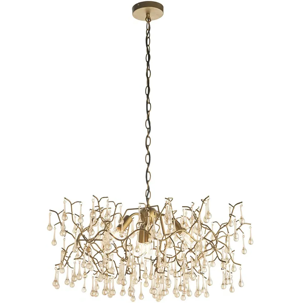 Rimini 4 Light Ceiling Pendant - Gold, Lustre Glass image