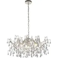 Rimini 4 Light Ceiling Pendant - Silver, Tinted Glass