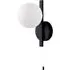 Riomaggiore Bathroom Wall Lamp - Black, Matt Opal Glass