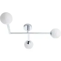 Riomaggiore Semi Flush 3 Light Ceiling Light - Silver, Chrome