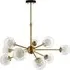 Rome Multi Arm Pendant Ceiling Lamp - Satin Brass, Glass