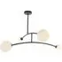 Rovigo 4 Light Ceiling Light - Black, Opal Glass