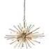 Salerno 6 Light Ceiling Pendant - Antique Brass, Glass