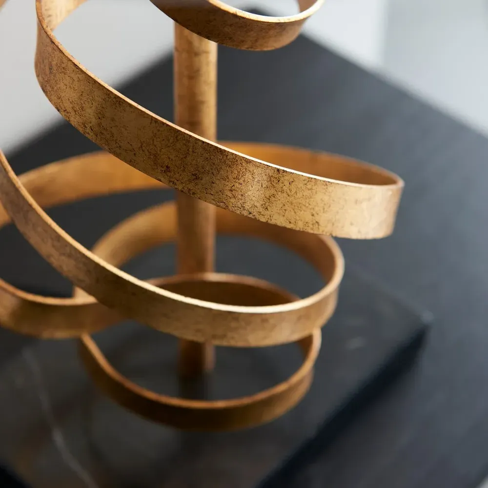 Sanremo Table Lamp - Gold, Black Marble