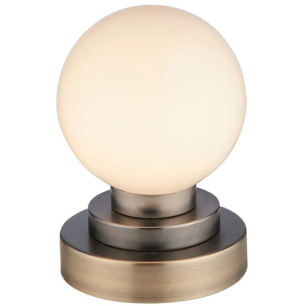 Siena Globe Table Lamp - Brass, Opal Glass