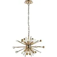 Taormina 6 Light Pendant Ceiling Light - Black Nickel, Brass