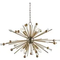 Taormina 8 Light Pendant Ceiling Light - Black Nickel, Brass