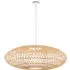 Terni Pendant Light - White, Natural Rattan