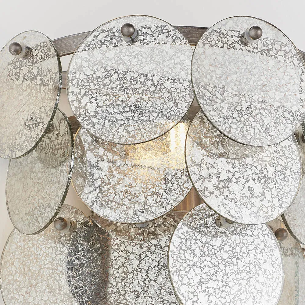 Trapani 2 Pack Glass Wall Light - Silver