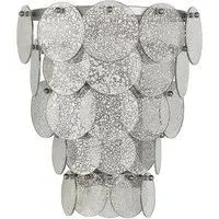 Trapani 2 Pack Glass Wall Light - Silver