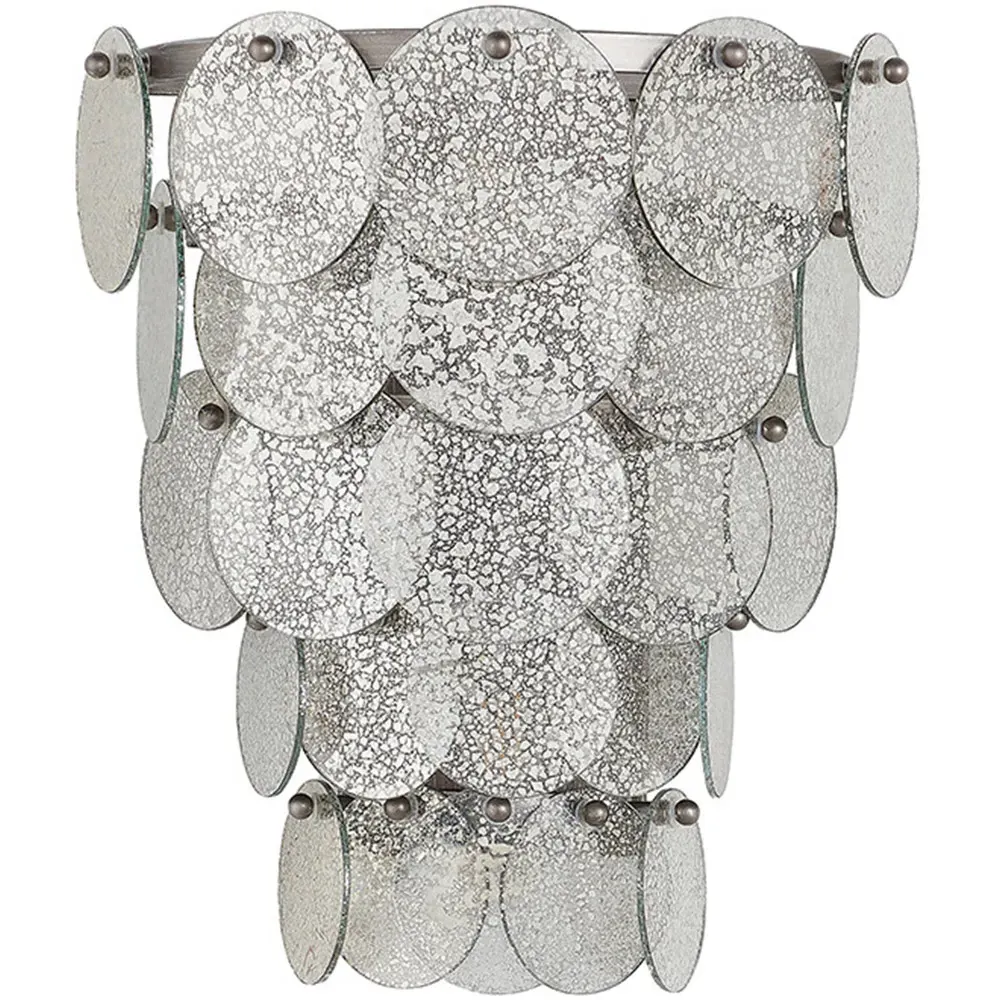 Trapani 2 Pack Glass Wall Light - Silver image