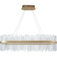 Trapani Bar Pendant Ceiling Light - Gold, Clear Glass