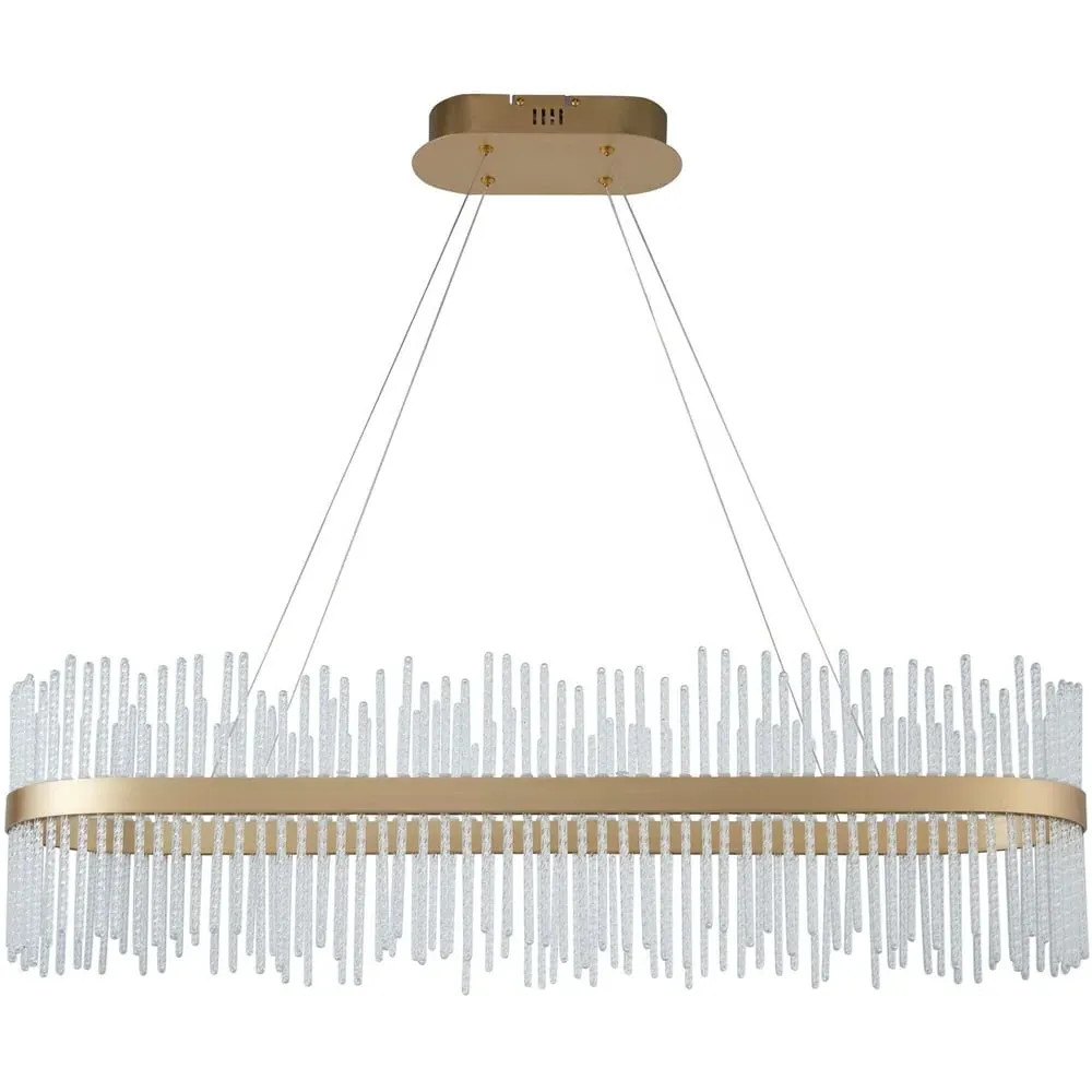 Trapani Bar Pendant Ceiling Light - Gold, Clear Glass image