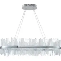 Trapani Bar Pendant Light - Silver, Clear Glass