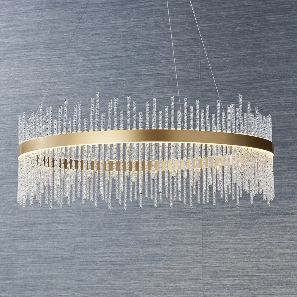 Trapani Glass Pendant Light - Gold