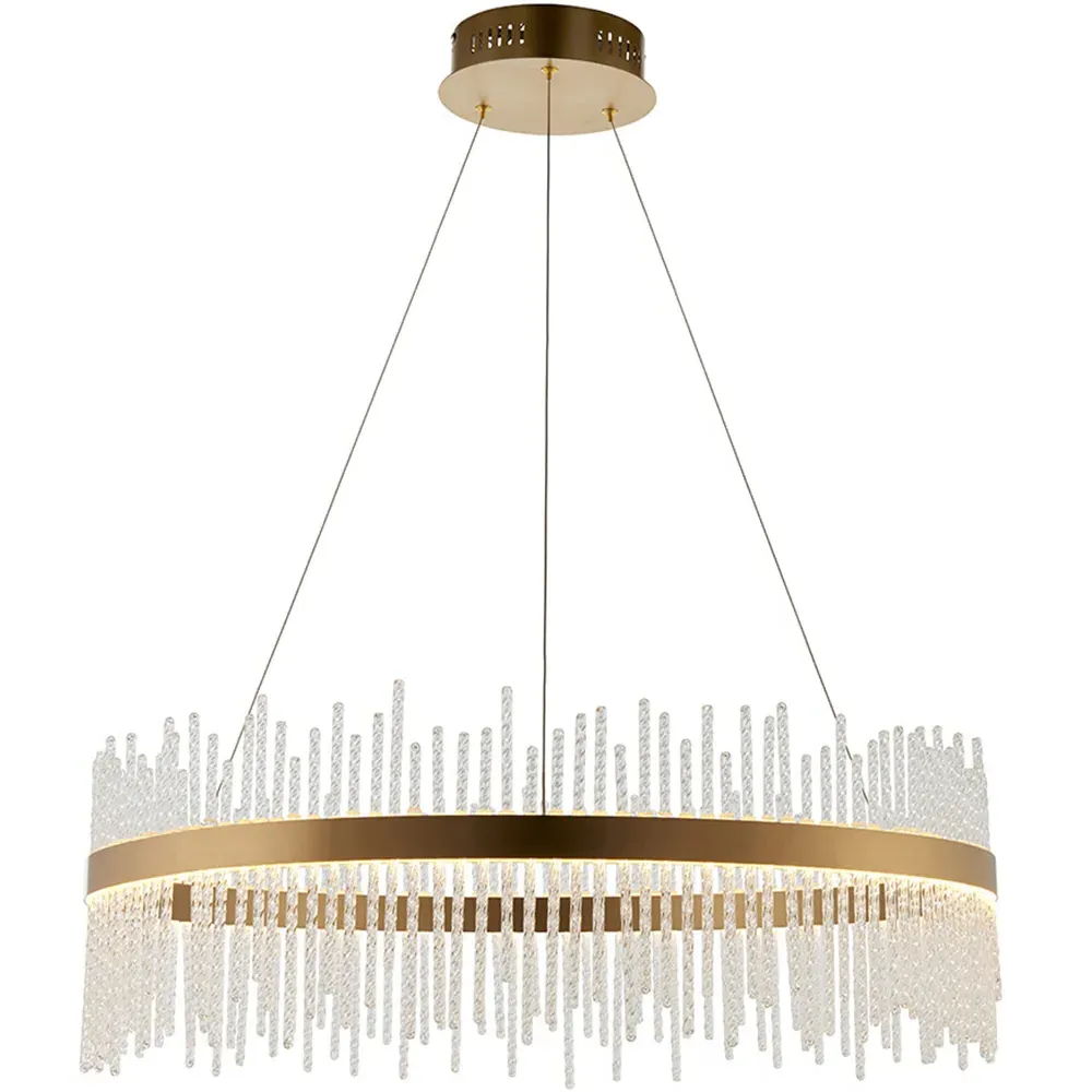 Trapani Glass Pendant Light - Gold