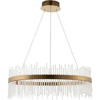 Trapani Glass Pendant Light - Gold