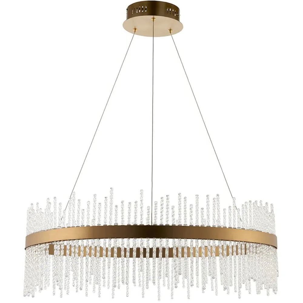 Trapani Glass Pendant Light - Gold