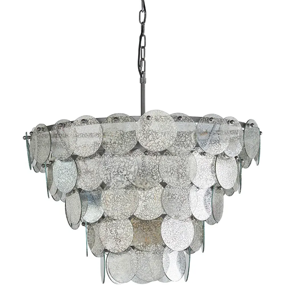 Trapani Glass Pendant Light - Silver