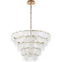Trapani Pendant Light with Adjustable Chain - Gold, Glass