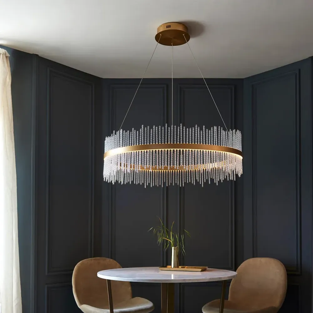 Trapani Pendant Light with High Output LED - Gold, Glass