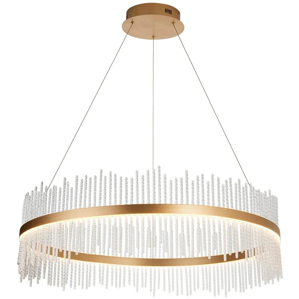 Trapani Pendant Light with High Output LED - Gold, Glass