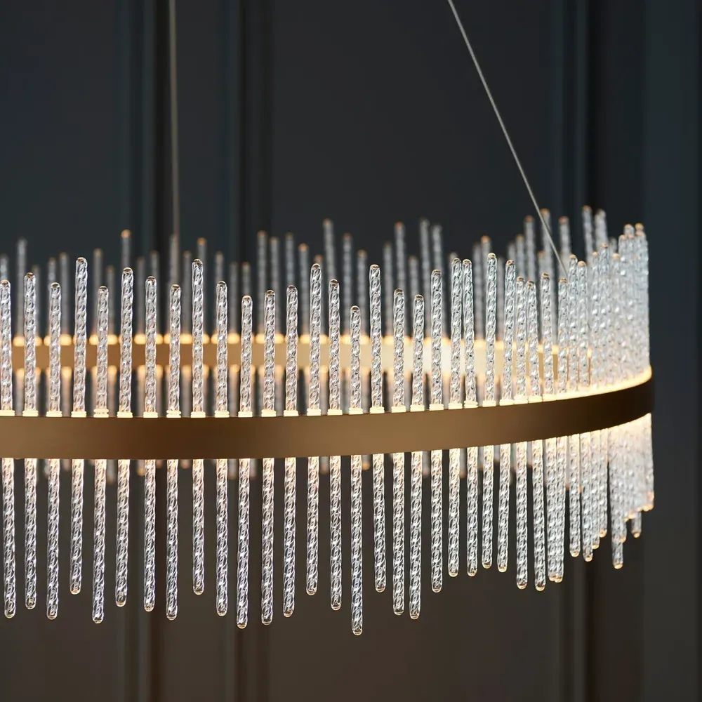 Trapani Pendant Light with High Output LED - Gold, Glass