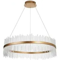 Trapani Pendant Light with High Output LED - Gold, Glass