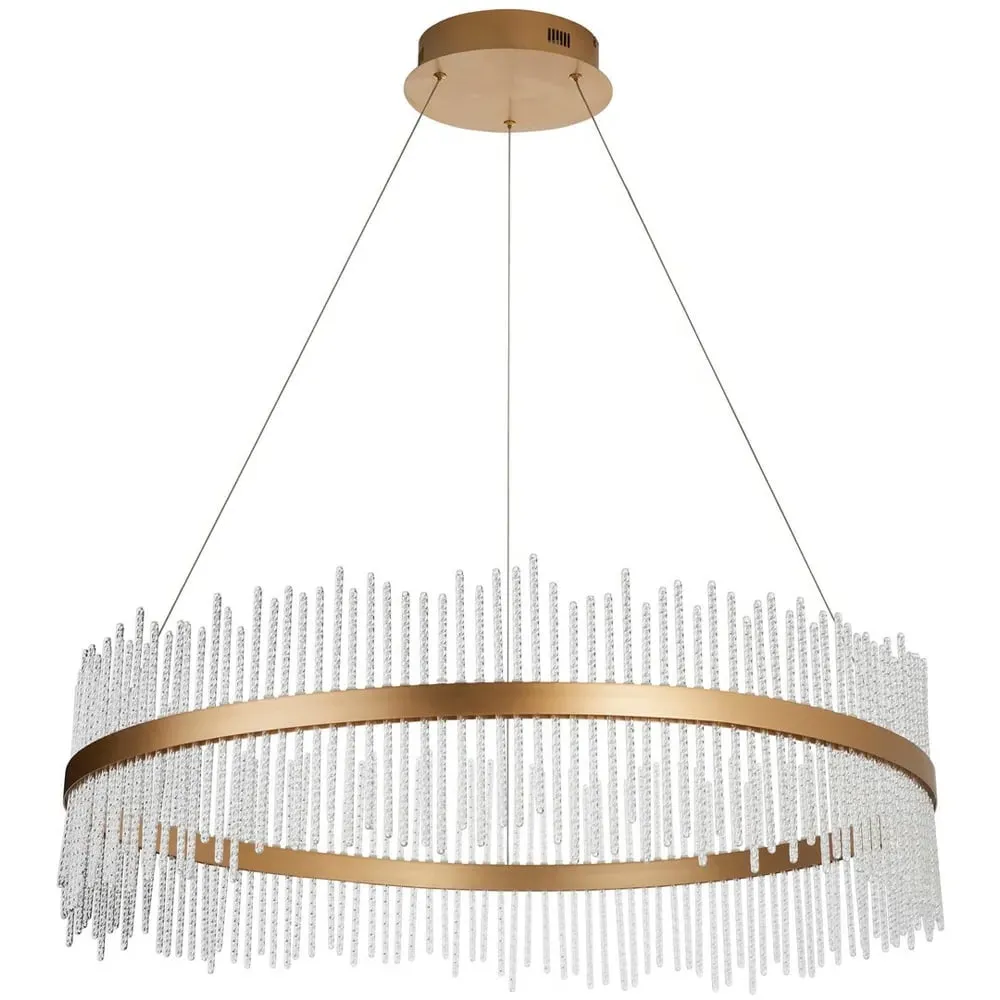 Trapani Pendant Light with High Output LED - Gold, Glass