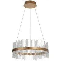 Trapani Pendant Light with Integrated LED - Gold, Glass