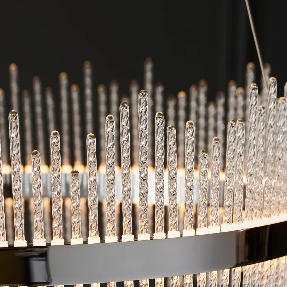 Trapani Pendant Light with Integrated LED - Silver, Glass