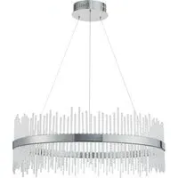 Trapani Pendant Light with Integrated LED - Silver, Glass