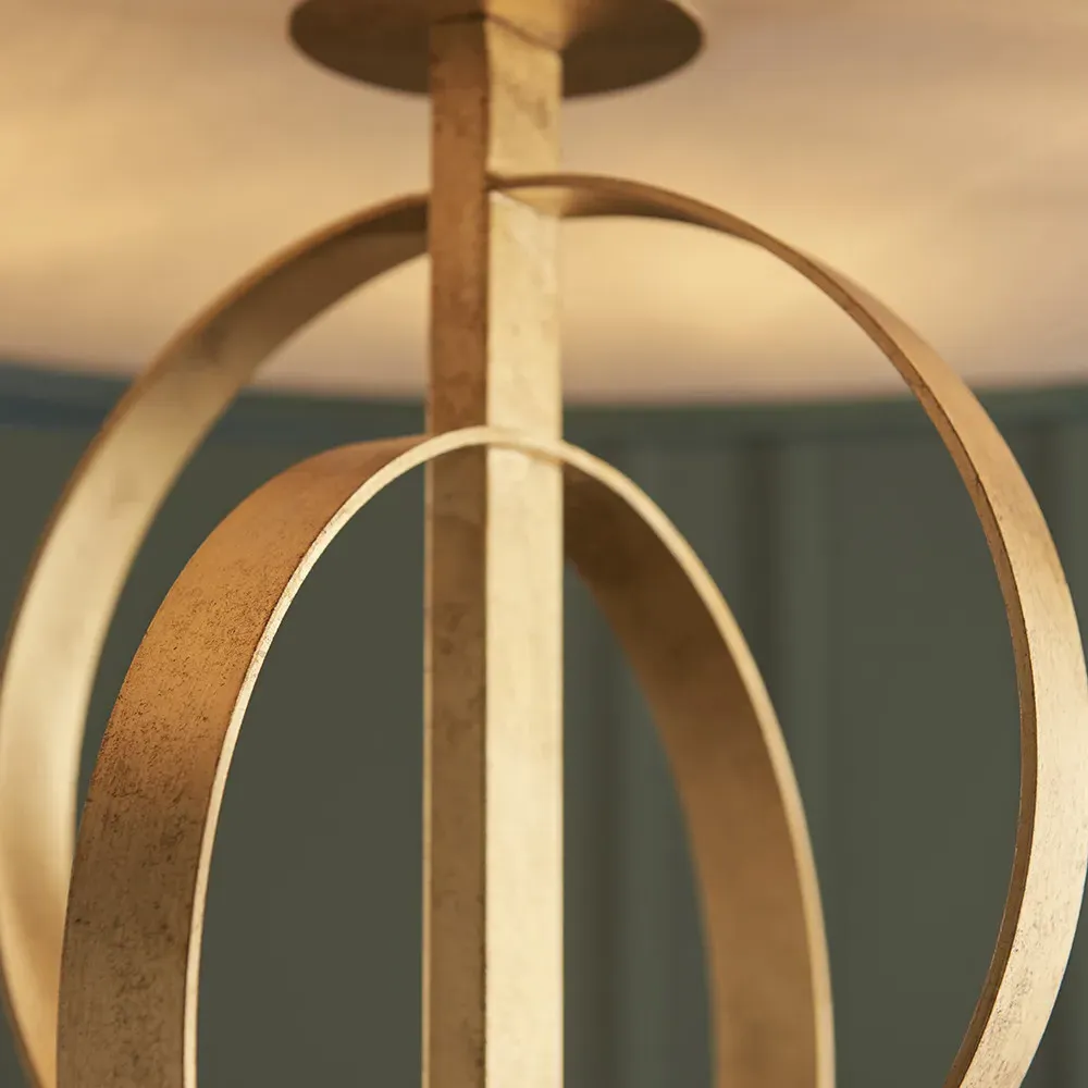 Trento 5 Light Pendant Ceiling Light - Gold, Teal