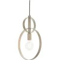 Trento Circular Pendant Ceiling Light - Antique Silver Leaf