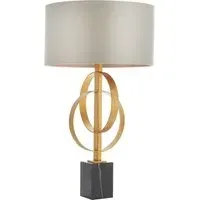 Trento Table Lamp - Gold, Satin Fabric