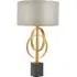Trento Table Lamp - Gold, Satin Fabric