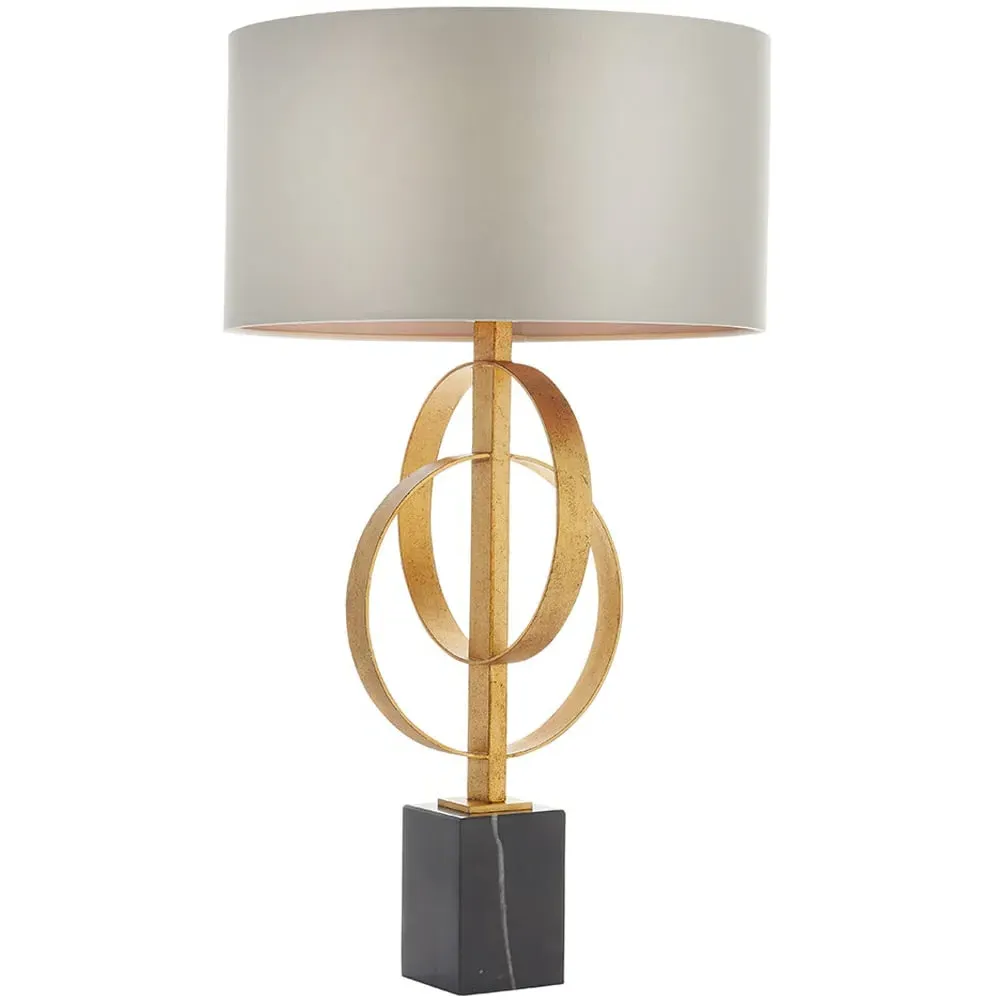 Trento Table Lamp - Gold, Satin Fabric