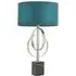 Trento Table Lamp - Silver, Satin Fabric