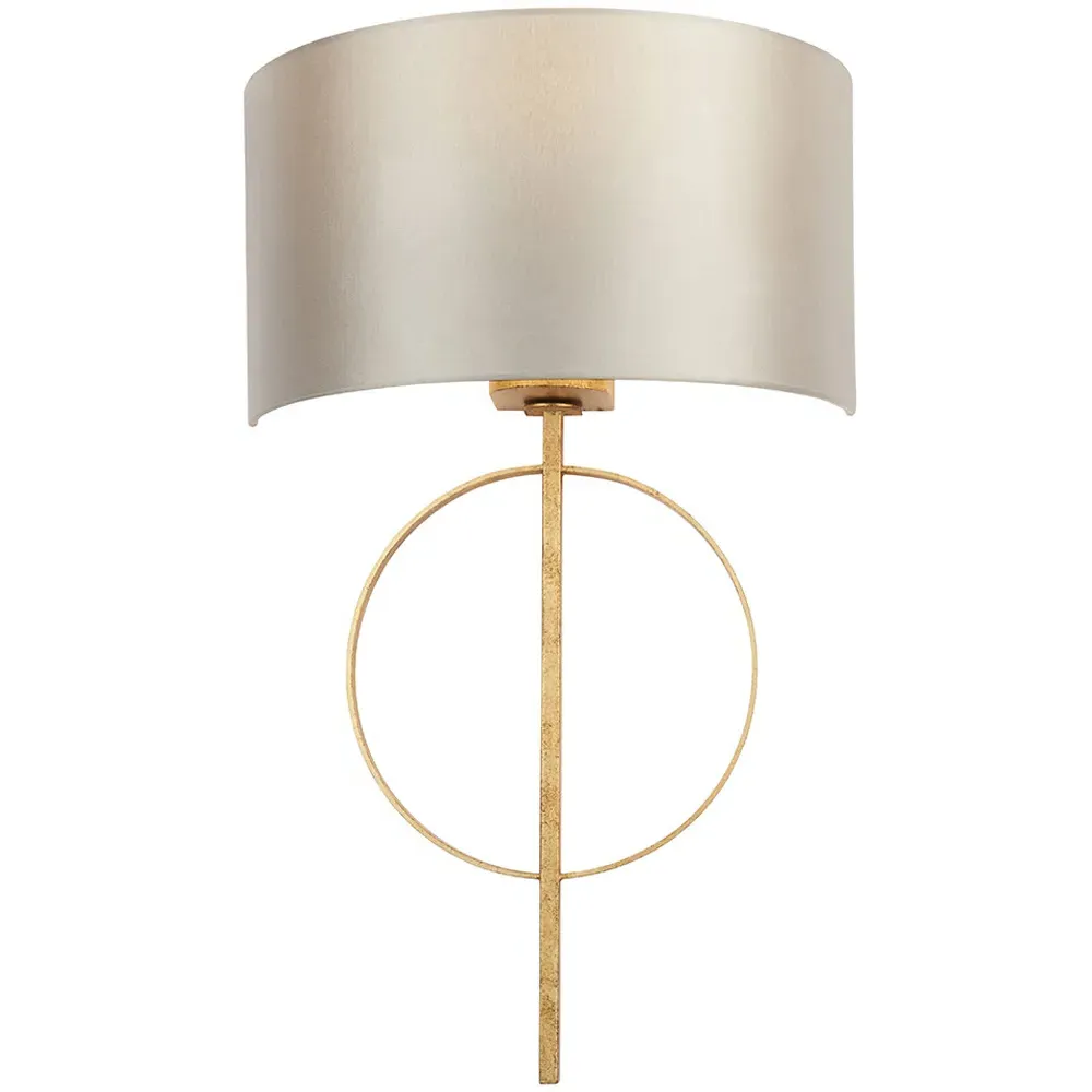 Trento Wall Lamp - Gold, Satin Fabric